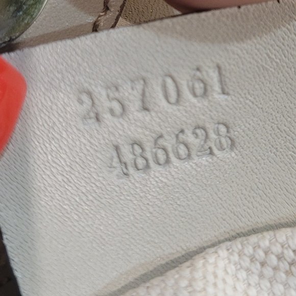 RARE***GUCCI SHERRY LINE~ GG MONOGRAM~ LEATHER & CANVAS TOTE~ - Picture 5 of 16